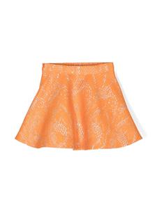 Mi Mi Sol A-lijn rok met jacquard - Oranje