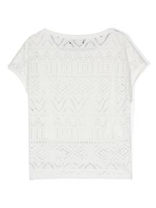 Monnalisa T-shirt met uitgesneden detail - Wit