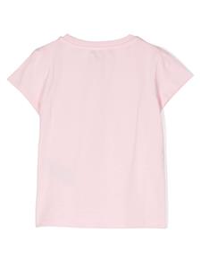Balmain Kids T-shirt met logoplakkaat - Roze