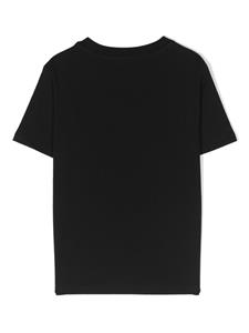 Balmain Kids Katoenen T-shirt met logopatch - Zwart
