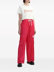 Izzue drawstring cotton cargo trousers - Roze