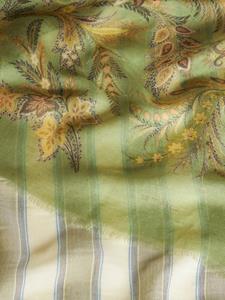ETRO Gestreepte sjaal met bloemenprint - Groen