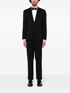 BOSS tapered-leg wool tuxedo trousers - Zwart