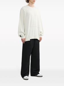 Izzue Asymmetrische katoenen sweater - Grijs