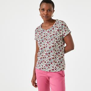 ANNE WEYBURN T-shirt met bloemenprint, ronde hals, korte mouwen
