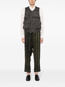 Uma Wang drop-crotch tapered trousers - Groen