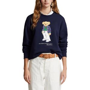 Polo ralph lauren Sweater met ronde hals en lange mouwen, beermotief