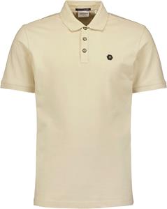 No Excess Polo korte mouw pique garment dyed cream