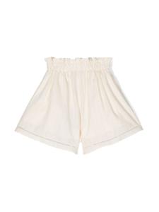 ETRO KIDS paperbag-waist straight-leg shorts - Beige