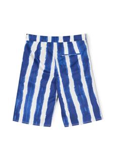 Marni Kids Gestreepte shorts - Blauw
