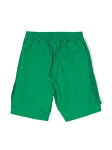 Barrow kids logo-appliqué cargo shorts - Groen