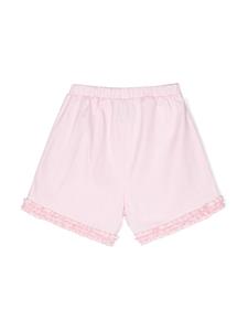 Simonetta lace-trim shorts - Roze