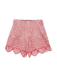 Stella McCartney Kids heart-print cotton shorts - Rood