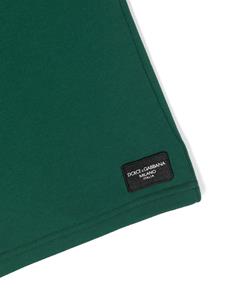 Dolce & Gabbana Kids logo-patch cotton track shorts - Groen
