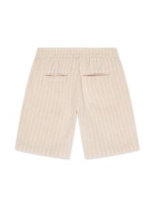TRUSSARDI JUNIOR striped drawwstring shorts - Beige