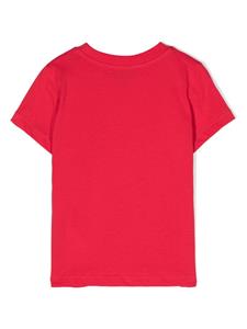 Moschino Kids Katoenen T-shirt met logoprint - Rood