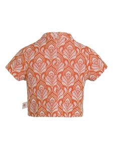 ETRO KIDS Badstof T-shirt met jacquard - Oranje
