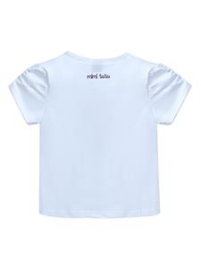 Mimi Tutu T-shirt met vlinderapplicatie - Wit