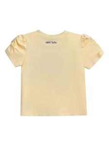Mimi Tutu T-shirt met vlinderapplicatie - Geel