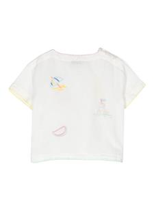 Stella McCartney Kids motif-embroidered T-shirt - Wit