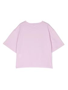 Stella McCartney Kids logo-print cotton T-shirt - Paars