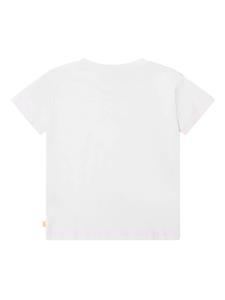 Billieblush glitter-logo organic-cotton T-shirt - Wit