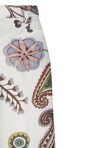 Silvia Tcherassi High waist pantalon met paisley-print - Wit