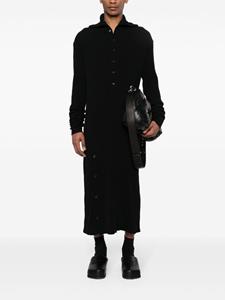 Yohji Yamamoto ribbed-knit cotton jumper - Zwart