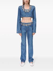 AREA Jumbo Crystal straight jeans - Blauw