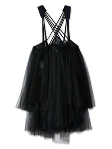 Noir Kei Ninomiya harness-fastened tulle skirt - Zwart