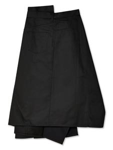 Junya Watanabe asymmetric high-waist midi skirt - Zwart