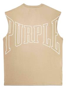 Purple Brand Katoenen tanktop met logoprint - Bruin