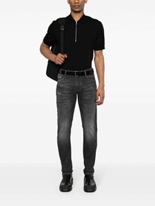 Emporio Armani slim-fit distressed jeans - Zwart