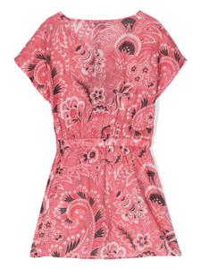 ETRO KIDS Katoenen jurk met paisley-print - Roze