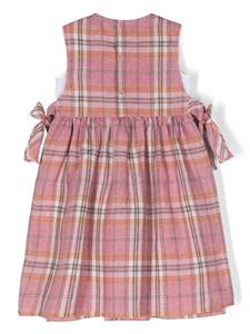 Il Gufo plaid-check linen dress - Roze
