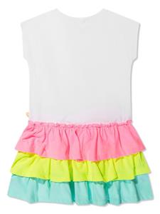 Billieblush tiered-skirt slogan-print dress - Wit