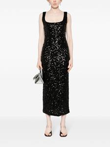 MOSCHINO JEANS cut-out sequined midi dress - Zwart