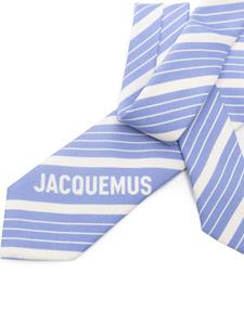 Jacquemus La Cravate gestreepte stropdas - Blauw