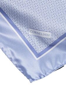 Corneliani Sjaal met geometrische print - Blauw