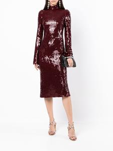 Galvan London Midi-jurk met pailletten - Rood