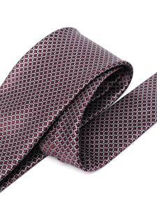 Brioni Zijden stropdas met print - Zwart
