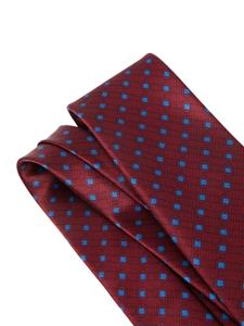 Brioni Zijden stropdas met print - Rood