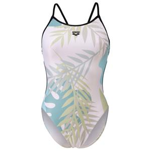 Arena  Women's Light Floral Swimsuit Lace Back - Badpak, grijs