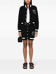 Karl Lagerfeld flocked-logo jersey mini skirt - Zwart