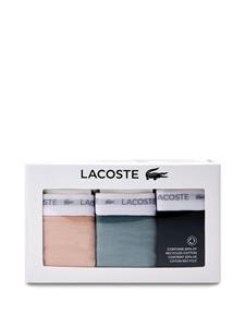Lacoste logo-waistband thong (pack of three) - Blauw
