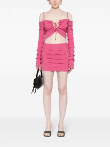 Blumarine ruffled mini skirt - Roze