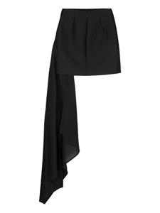 GIA STUDIOS draped mini skirt - Zwart