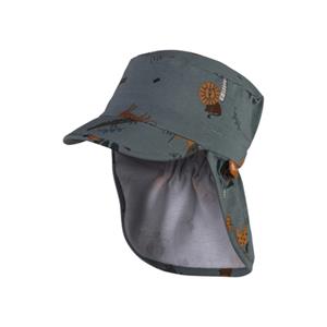Sterntaler Peaked cap met nekbescherming dieren mat groen