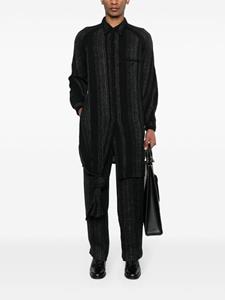 Yohji Yamamoto Z-stripe wide-leg trousers - Zwart