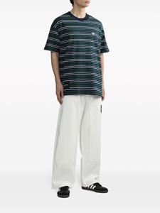 Izzue logo-patch wide-leg trousers - Wit